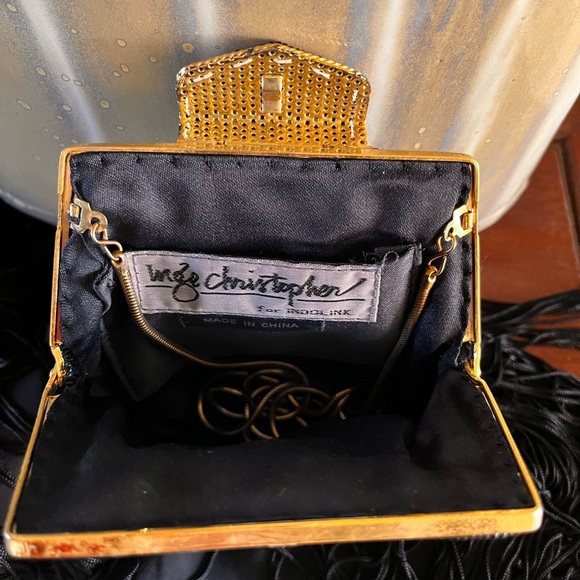 Inge Christopher beaded black and gold evening bag - Picture 4 of 13